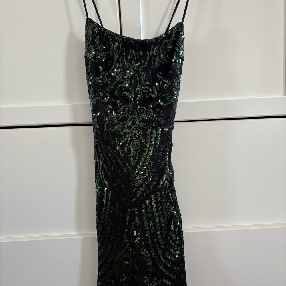 Windsor Dark Green Sequin Mini Dress